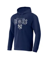 Men's Darius Rucker Collection by Fanatics Navy Distressed New York Yankees Waffle-Knit Raglan Pullover Hoodie