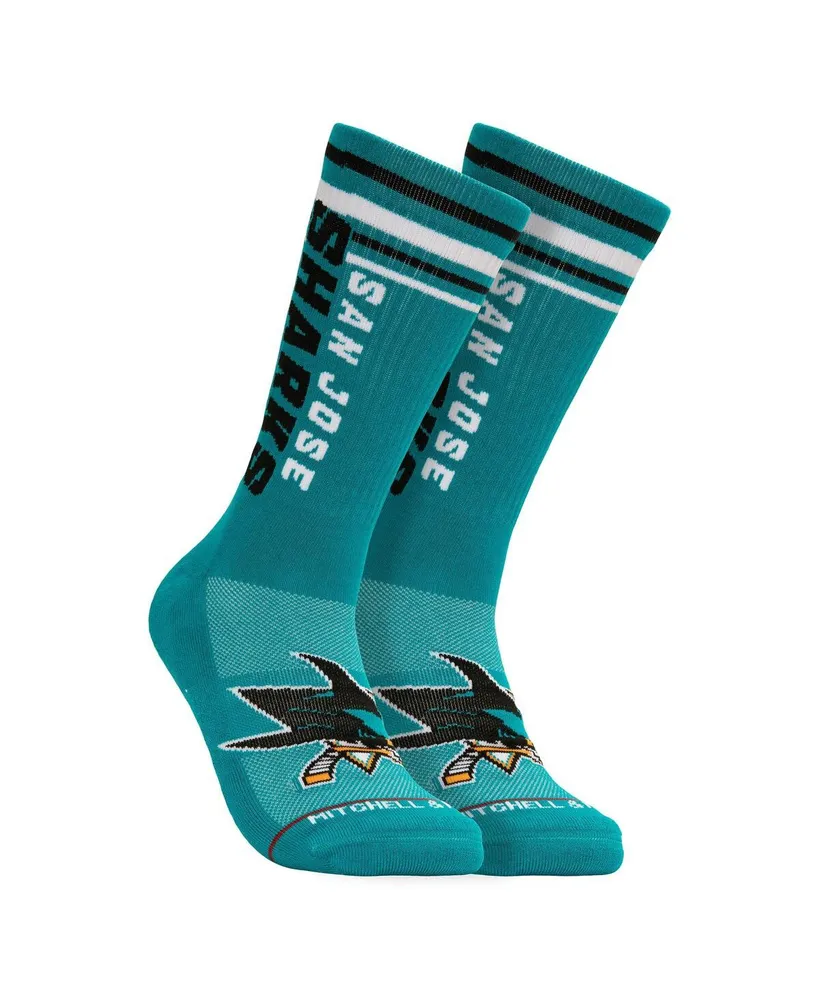 Men's Mitchell & Ness Teal San Jose Sharks Power Play Crew Socks