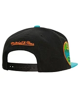 Men's Mitchell & Ness Black, Teal New York Yankees Citrus Cooler Snapback Hat