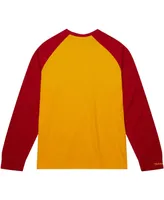 Men's Mitchell & Ness Gold Usc Trojans Legendary Slub Raglan Long Sleeve T-shirt