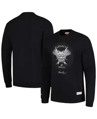 Men's Mitchell & Ness Bruce Lee Black Legacy Pullover Sweatshirt