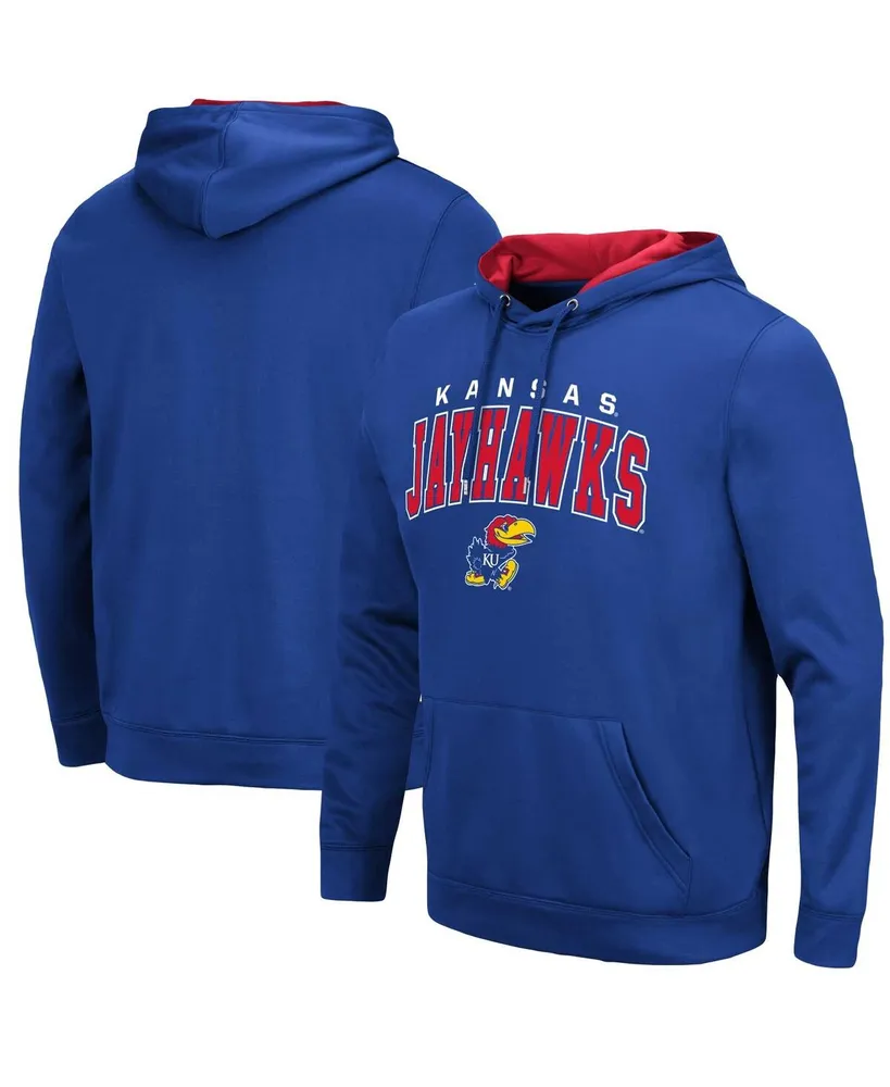 Men's Colosseum Royal Kansas Jayhawks Resistance Pullover Hoodie