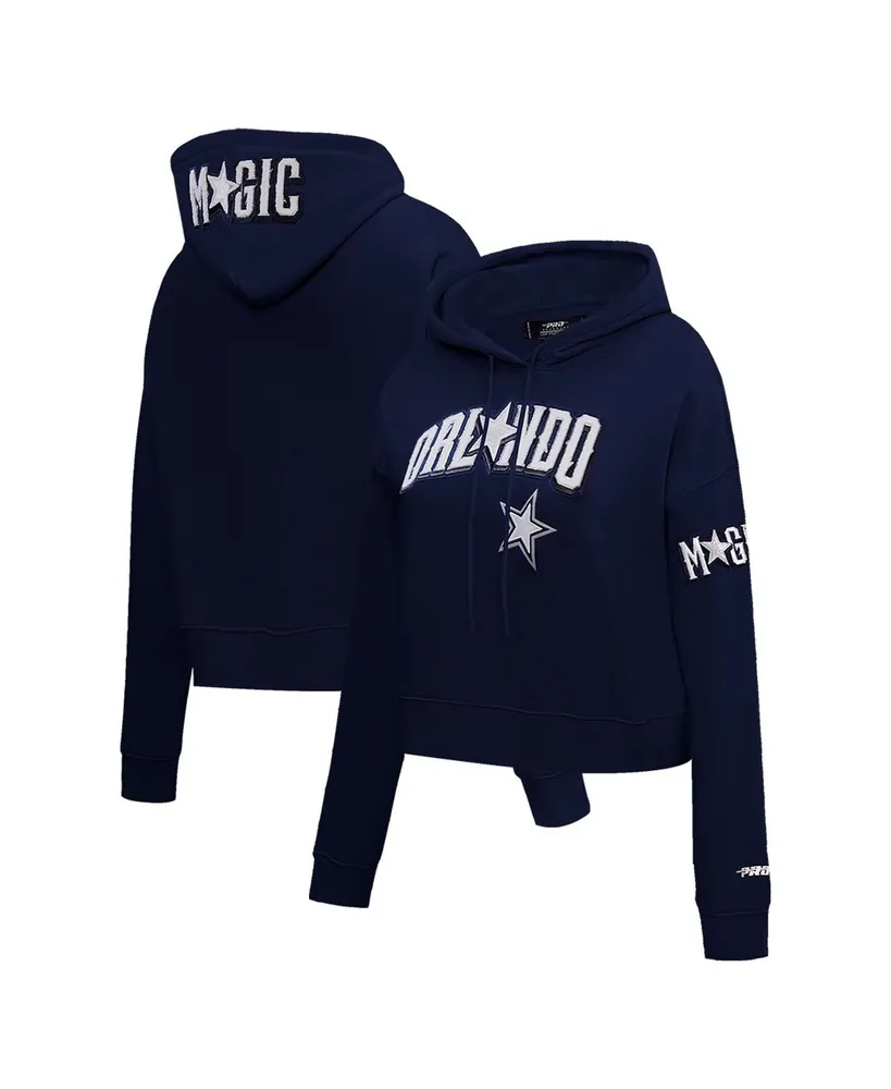 Women's Pro Standard Navy Orlando Magic 2023/24 City Edition Cropped Pullover Hoodie