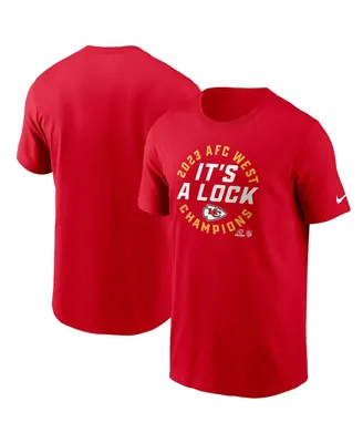 Men's Nike Red Kansas City Chiefs 2023 Afc West Division Champions Locker Room Trophy Collection T-shirt