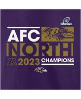 Men's Fanatics Purple Baltimore Ravens 2023 Afc North Division Champions Conquer T-shirt