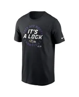 Men's Nike Black Baltimore Ravens 2023 Afc North Division Champions Locker Room Trophy Collection T-shirt