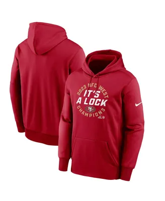 Men's Nike Scarlet San Francisco 49ers 2023 Nfc West Division Champions Locker Room Trophy Collection Pullover Hoodie