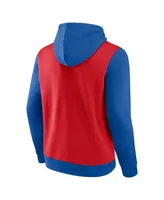 Men's Fanatics Royal, Red Chicago Cubs Chip In Pullover Hoodie