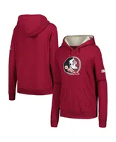 Women's Stadium Athletic Garnet Florida State Seminoles Big Logo Pullover Hoodie