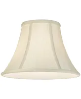 Set of 2 Creme Small Bell Lamp Shades 6" Top x 12" Bottom x 9" High (Spider) Replacement with Harp and Finial - Imperial Shade