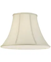 Set of 2 Flared Bell Lamp Shades Cream Large 9" Top x 18" Bottom x 13" High Spider with Replacement Harp and Finial Fitting - Imperial Shade