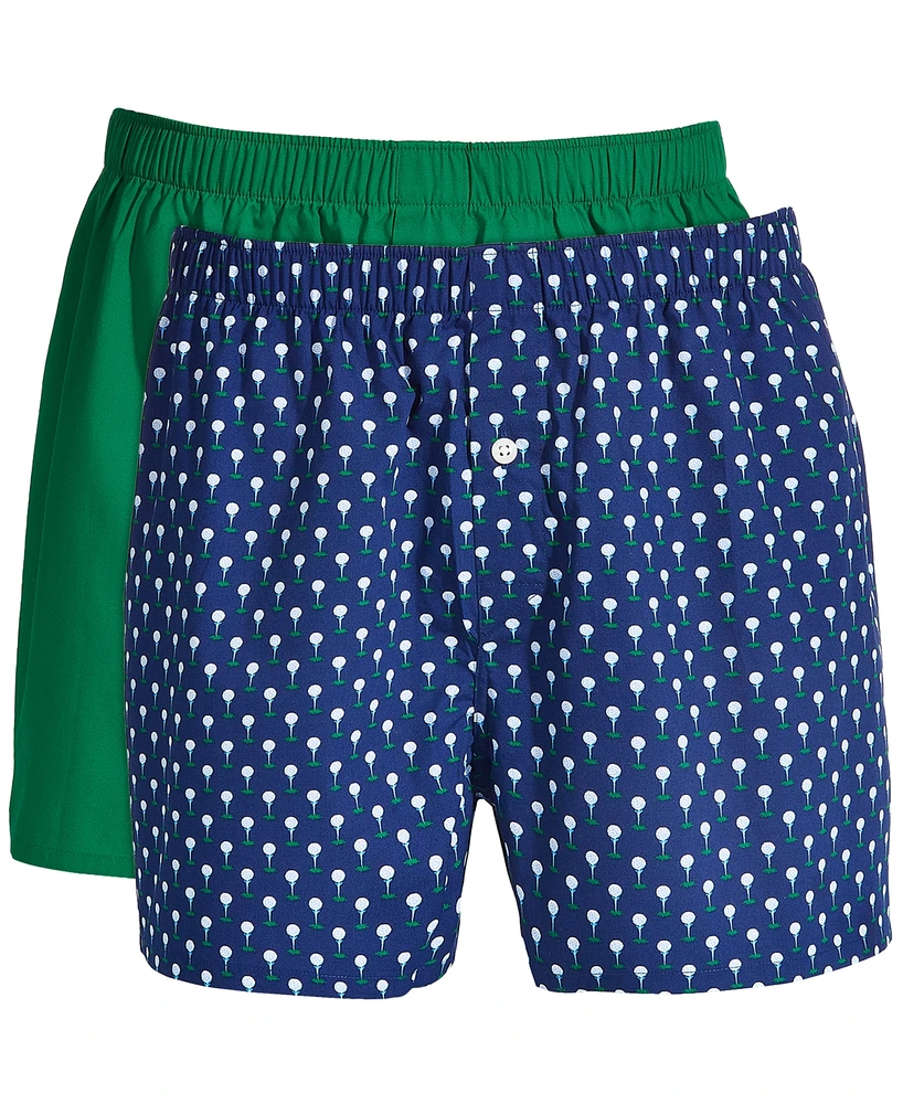 Club Room Men's 2-Pk. Regular-Fit Cotton Boxers, Created for Macy's