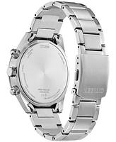 Citizen Eco-Drive Men's Chronograph Sport Luxury Radio Control Stainless Steel Bracelet Watch 43mm