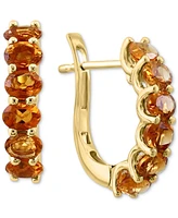 Effy Citrine Oval Hoop Earrings (1-3/4 ct. t.w.) in 14k Gold