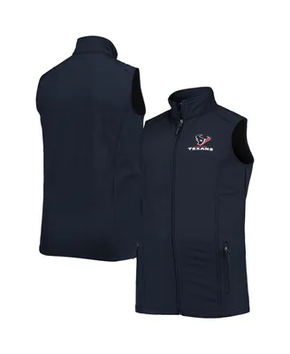 Men's Dunbrooke Navy Houston Texans Big and Tall Archer Softshell Full-Zip Vest