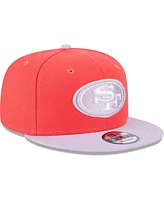 Men's New Era Red, Lavender San Francisco 49ers Two-Tone Color Pack 9FIFTY Snapback Hat