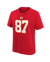 Little Boys and Girls Nike Travis Kelce Red Kansas City Chiefs Player Name Number T-shirt