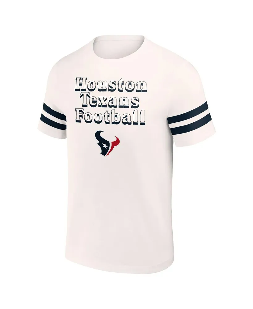 Men's Nfl x Darius Rucker Collection by Fanatics Cream Distressed Houston Texans Vintage-Like T-shirt