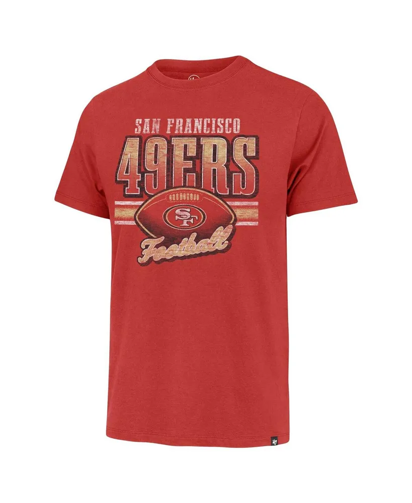 Men's '47 Brand Scarlet Distressed San Francisco 49ers Last Call Franklin T-shirt