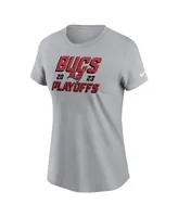 Women's Nike Gray Tampa Bay Buccaneers 2023 Nfl Playoffs Iconic T-shirt