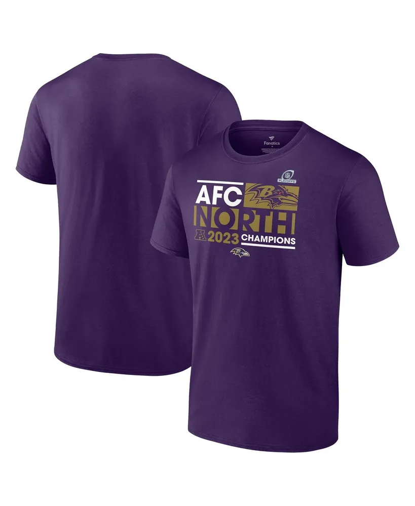 Men's Fanatics Purple Baltimore Ravens 2023 Afc North Division Champions Big and Tall T-shirt