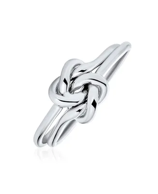 Bling Jewelry Best Friends Irish Celtic Love Knots Infinity Promise Ring Band For Women Oxidized .925 Sterling Silver