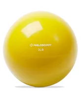 Philosophy Gym Toning Ball, 2 Lb, Yellow - Soft Weighted Mini Medicine Ball