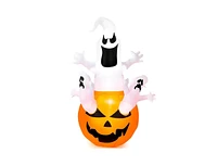 6 Feet Pumpkin-Halloween Blow Up Yard Decorations with Build-in Led Light