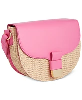 On 34th Holmme Small Straw Crossbody, Created for Macy's