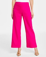 I.n.c. International Concepts Women's Button-Trim Wide-Leg Pants