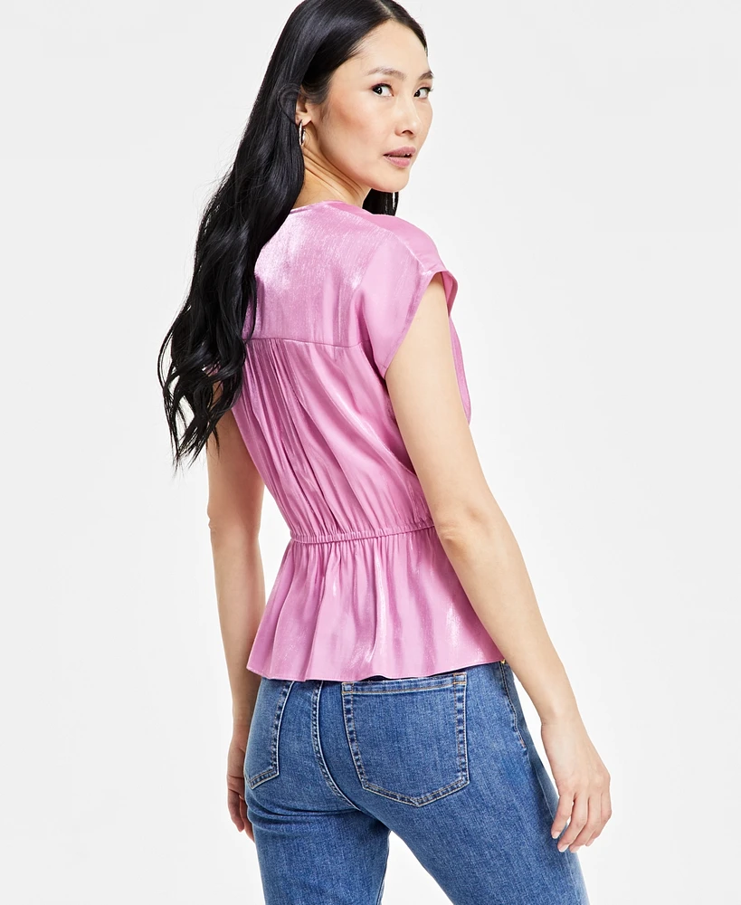 I.n.c. International Concepts Women's Short-Sleeve Blouse