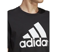 adidas Men's Essentials Single Jersey Big Logo Short Sleeve Crewneck T-Shirt