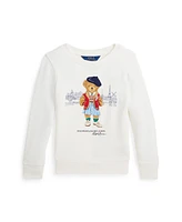 Polo Ralph Lauren Toddler and Little Girls Bear Paris Terry Crewneck Sweatshirt