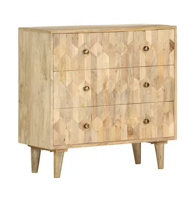 Drawer Cabinet 29.5"x13.8"x29.5" Solid Mango Wood