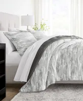 ienjoy Home Stitched Stripe 3-Piece Comforter Set, King/California King