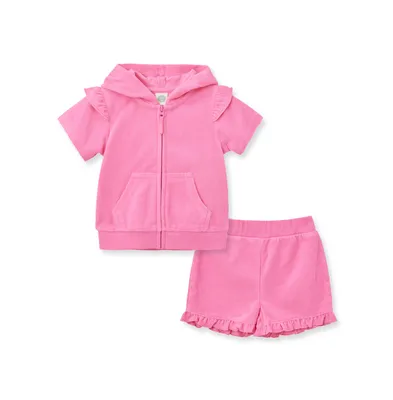 Little Me Baby Girls Coordinating Terry Swim Cover-Up Set