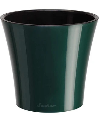 Decopots Plastic Round Modern Flower Pot with Drainage Planter
