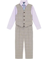 Nautica Toddler and Little Boys Glen Plaid Machine Washable Vest Set