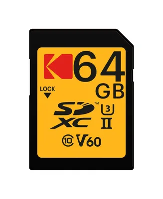 Kodak 64GB Uhs-ii U3 V60 Ultra Pro Sdxc Memory Card