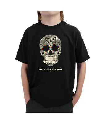 Boy's Word Art T-shirt - Dia De Los Muertos