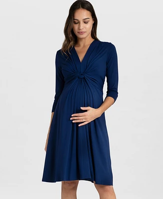 Seraphine Women's Knot Front Maternity Dress