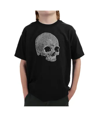 Boy's Word Art T-shirt - Dead Inside Skull