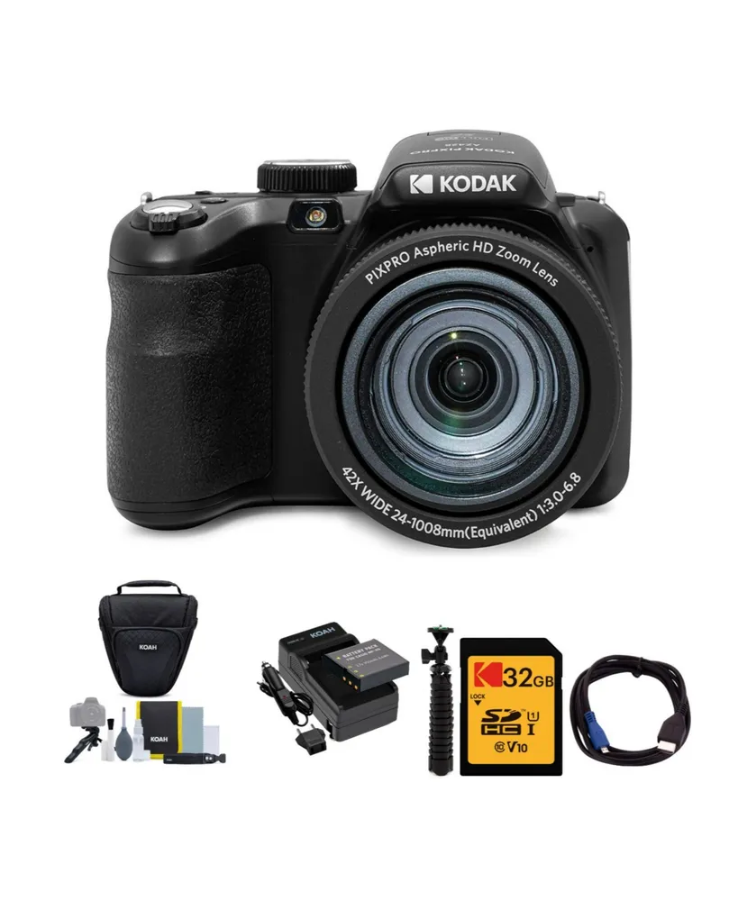 Kodak Pixpro AZ425 Astro Zoom 20MP Digital Camera (Black) with 32GB Card Bundle