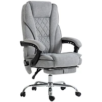 Vinsetto Massage Office Chair, Heated Reclining Desk Chair with Footrest