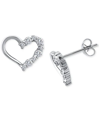 Giani Bernini Cubic Zirconia Open Heart Stud Earrings, Created for Macy's