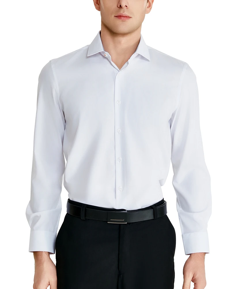 Tallia Men's Slim-Fit Solid Poplin Dress Shirt