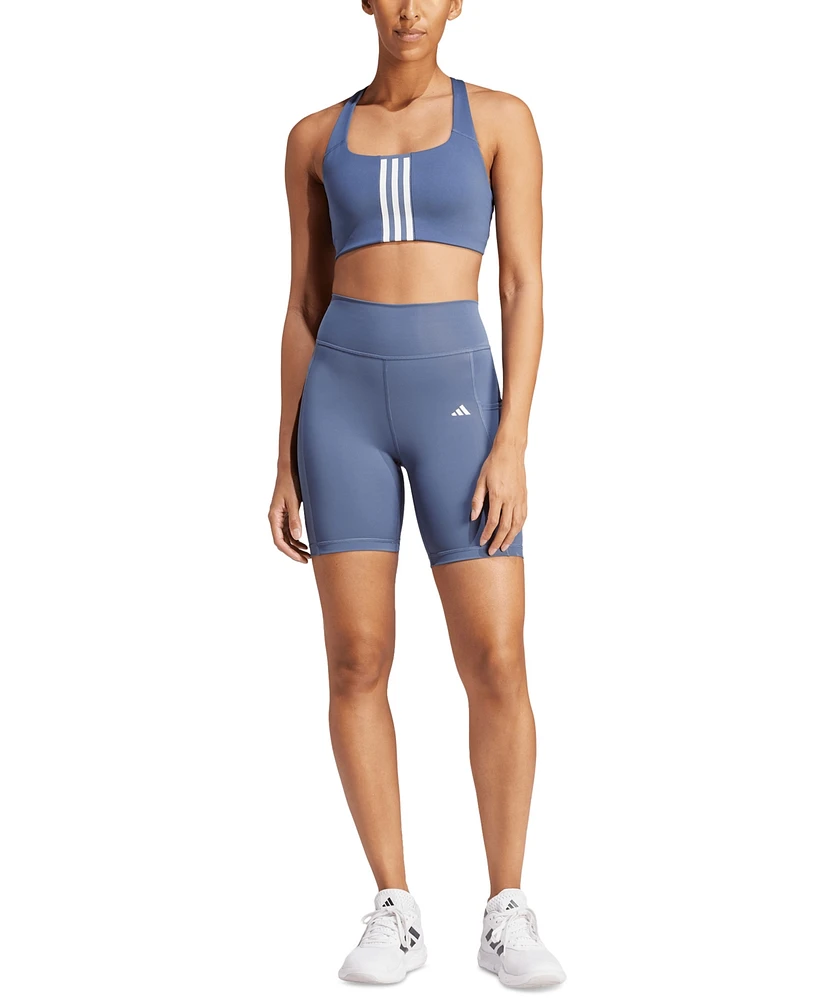 adidas Women's Optime Stash High-Rise Bike Shorts