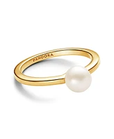 Pandora 14K Gold-Plated Timeless Treated Freshwater Cultured Pearl Ring