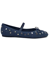 Kenneth Cole New York Women's Myra Stud Mary Jane Flats - Denim