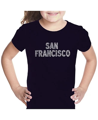 Girl's Word Art T-shirt - San Francisco Neighborhoods